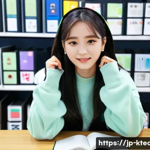 한국어교원 자격증을 위한 추천 도서 - **A passionate K-Culture enthusiast studying Korean:** A young woman (early 20s), with a vibrant and...